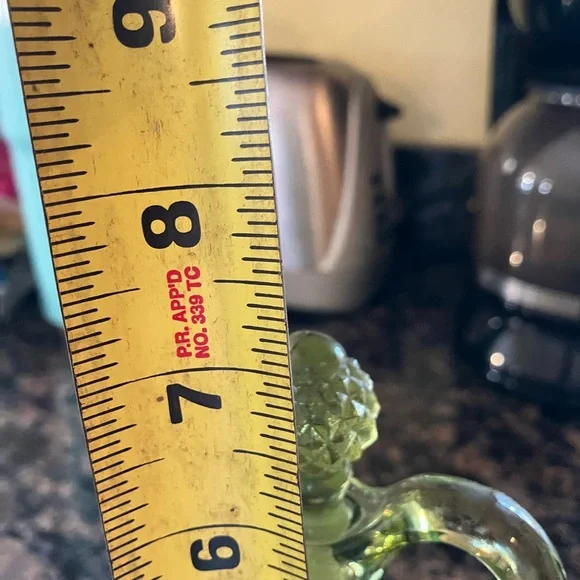 Vintage Indiana Green Glass Decanter with Stopper - Picture 4 of 4